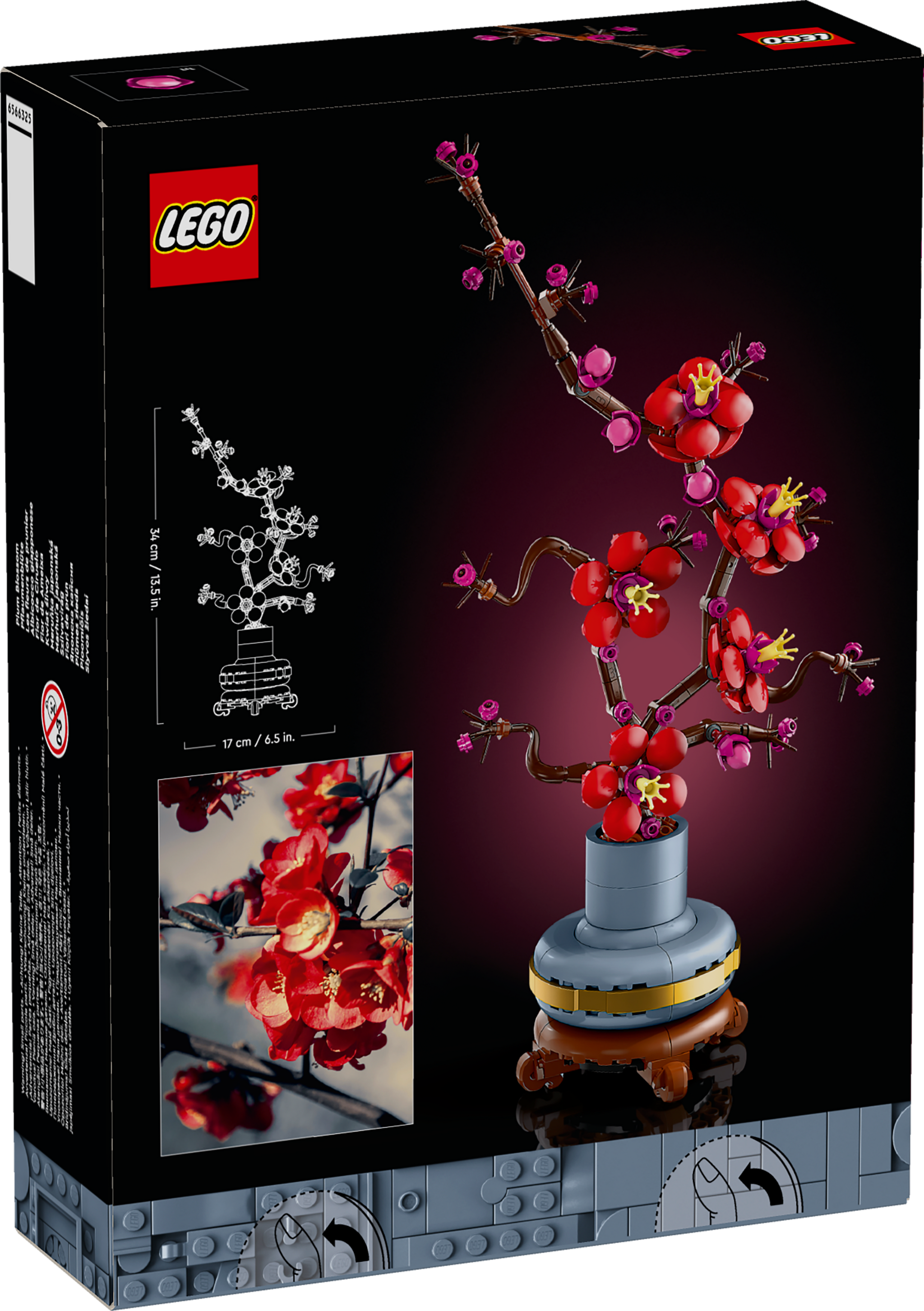 LEGO Icons Plum Blossom Flower Decor Display 10369 Building Set