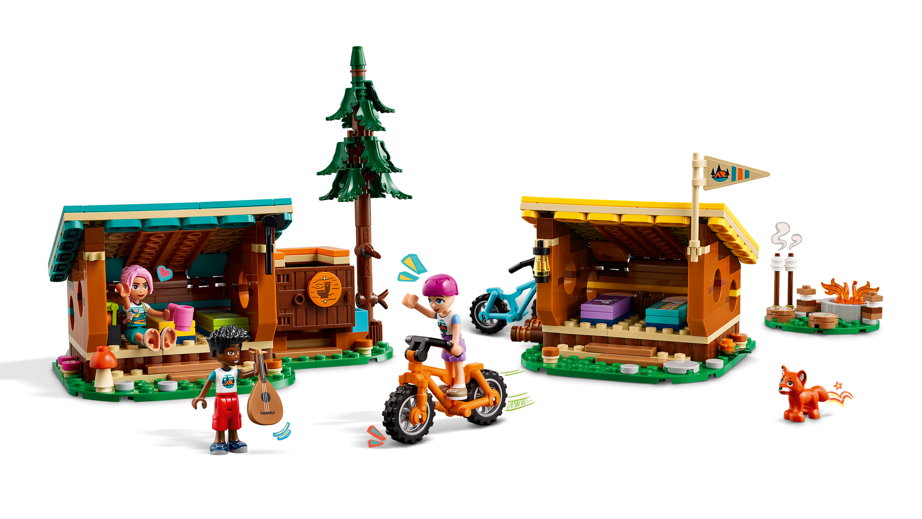 lego friends camp LEGO® Friends Adventure Camp Cosy Cabins Camping Toy 42624 – lego certified store
