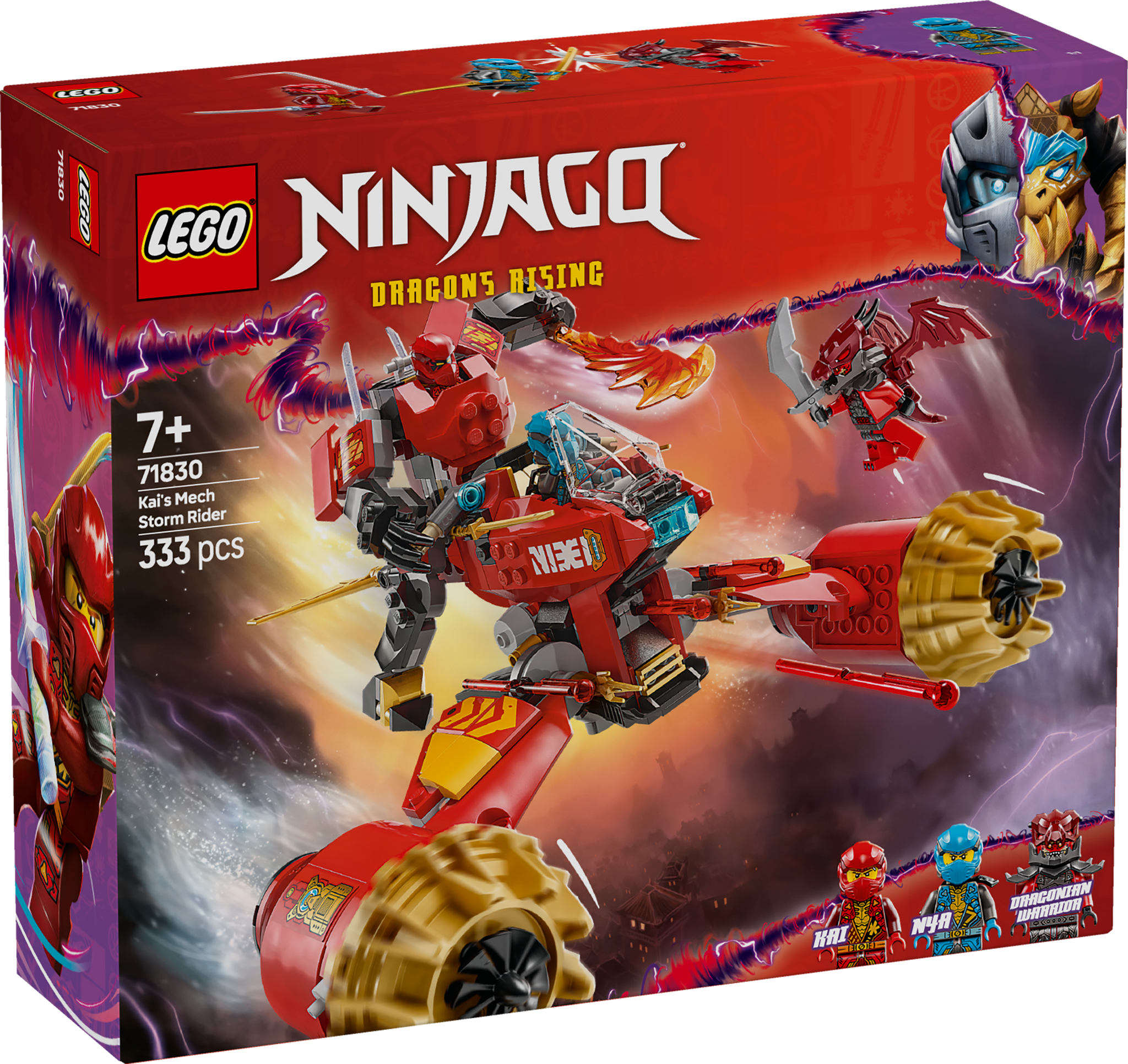 LEGO Ninjago Kai S Mech Storm Rider Combo Ninja 71830 Building Set