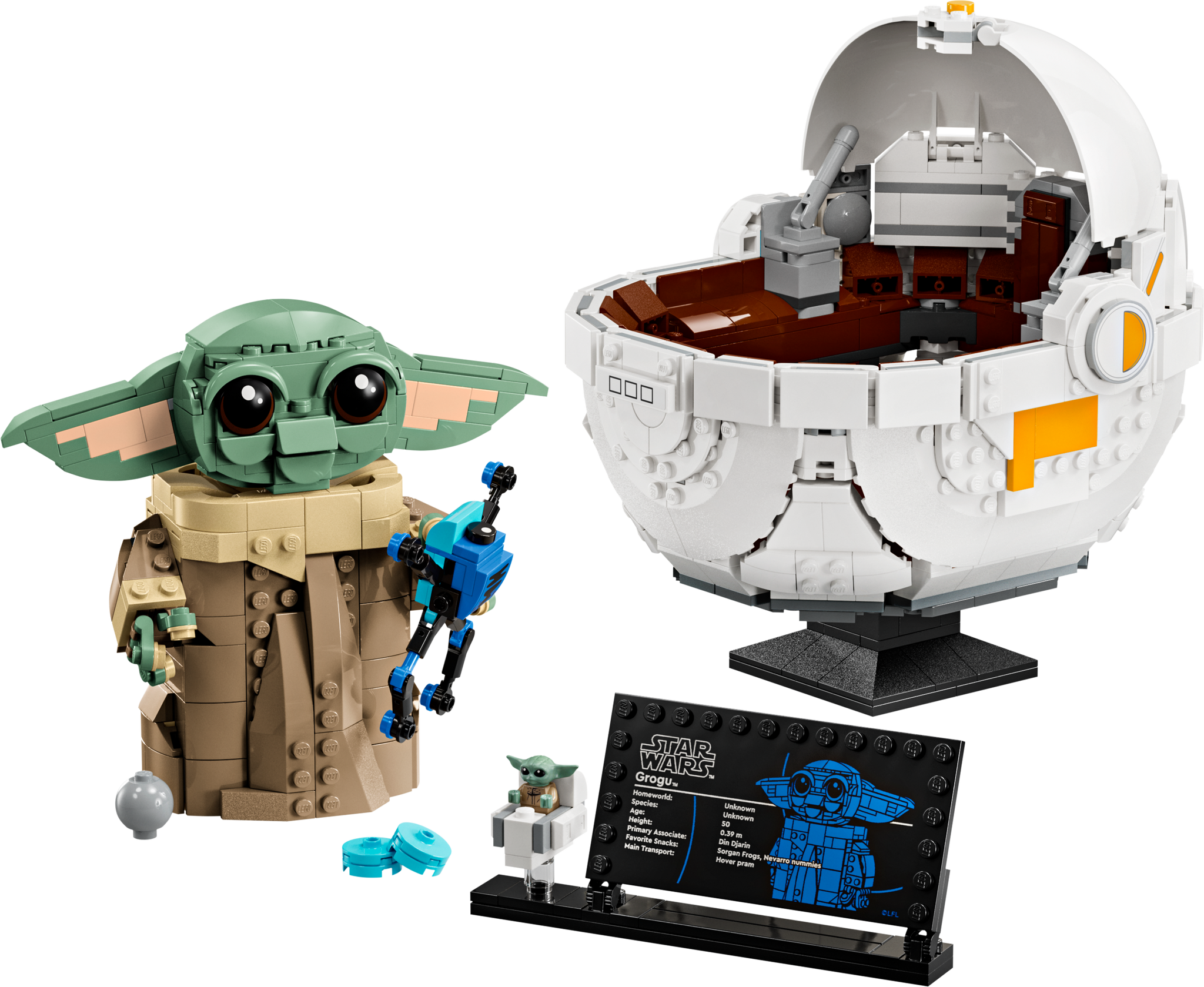 LEGO Star Wars The Mandalorian Grogu With Hover Pram Buildable