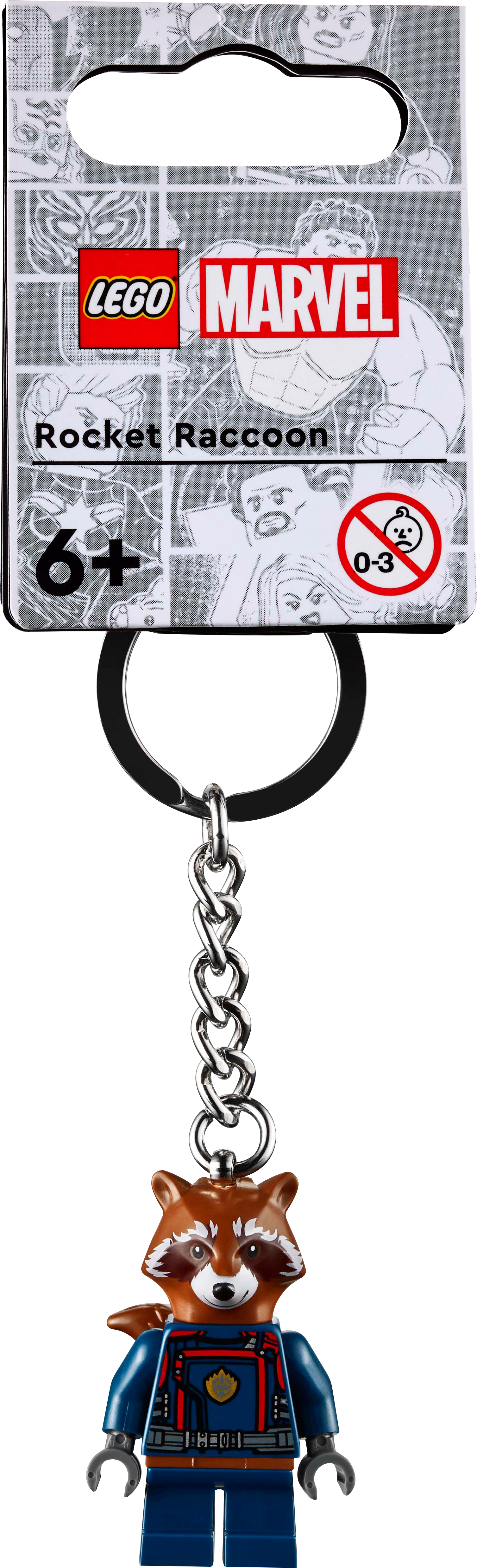 LEGO® Marvel Rocket Raccoon Key Chain 854296 with Minifigure